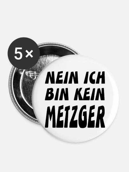 Metzger - Buttons groß 56 mm (5er Pack) - Weiß