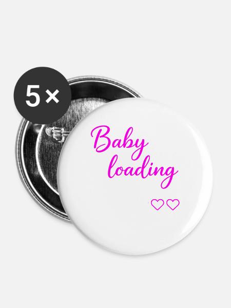 Baby loading - Buttons groß 56 mm (5er Pack) - Weiß