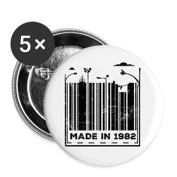 1982 44th Birthday - Buttons large 2.2''/56 mm (5-pack) - white - Front