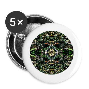 Nature Mandala : Galelets dans la rivière - Lot de 5 grands badges (56 mm) - blanc - Devant