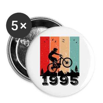 Millésime 1995 - Lot de 5 grands badges (56 mm) - blanc - Devant
