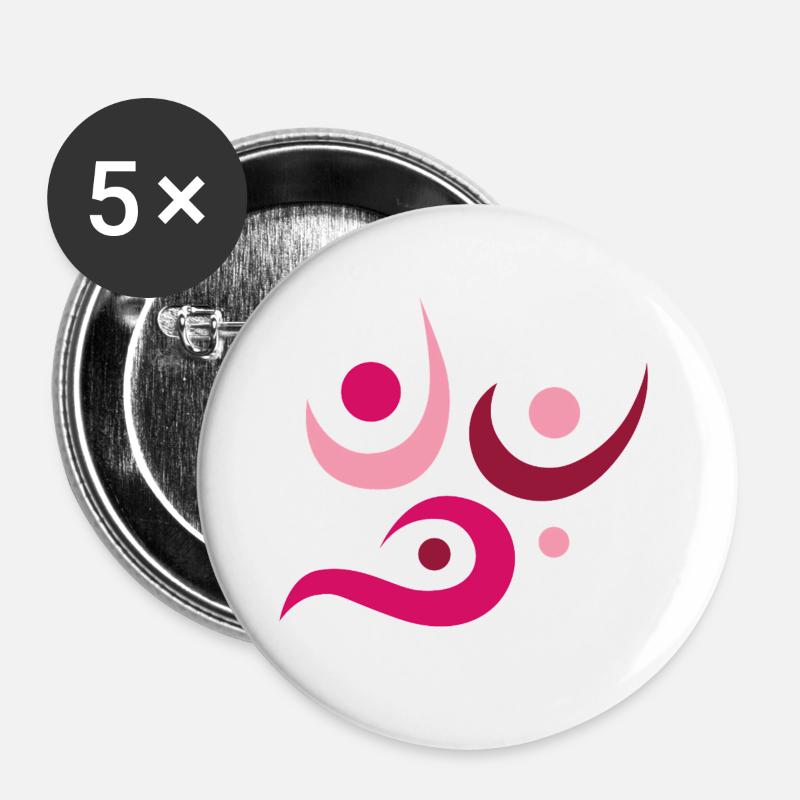 yoga-design_7 - Buttons groß 56 mm (5er Pack) - Weiß
