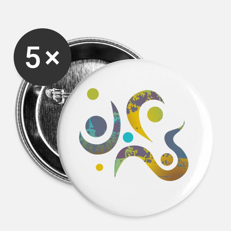 yoga-design_17 - Buttons groß 56 mm (5er Pack) - Weiß