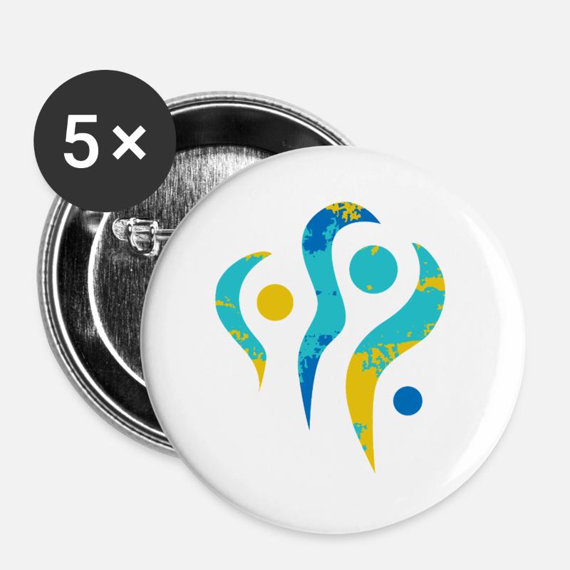 yoga-design_24 - Buttons groß 56 mm (5er Pack) - Weiß