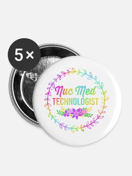 Röntgentechniker - Buttons groß 56 mm (5er Pack) - Weiß