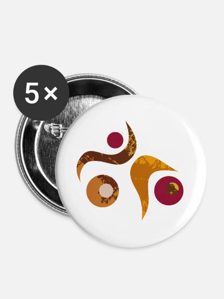 yoga-design_49 - Buttons groß 56 mm (5er Pack) - Weiß