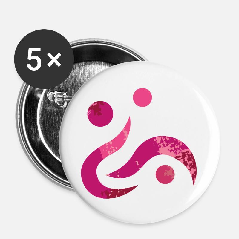 yoga-design_38 - Buttons groß 56 mm (5er Pack) - Weiß