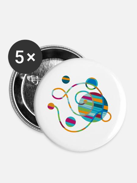 yoga-design_53 - Buttons groß 56 mm (5er Pack) - Weiß