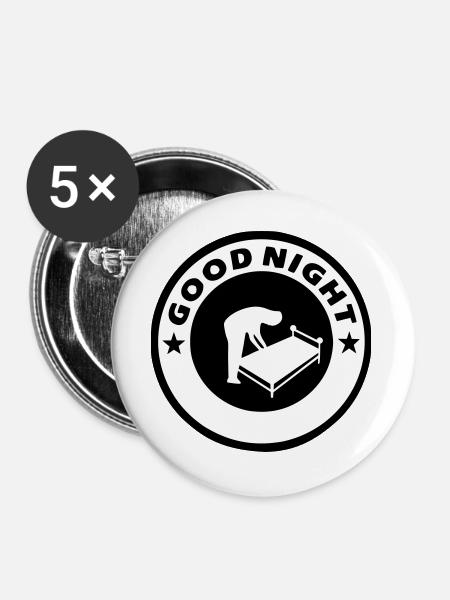 Good Night Good Night - Buttons large 2.2''/56 mm (5-pack) - white