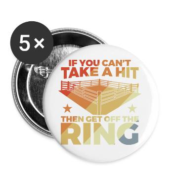 Boxer joke - Buttons large 2.2''/56 mm (5-pack) - white - Front
