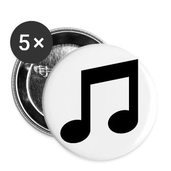 Music tee - Buttons large 2.2''/56 mm (5-pack) - white - Front
