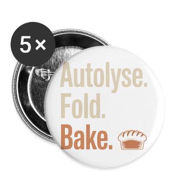 Autolyse Fold Bake Bread - Buttons large 2.2''/56 mm (5-pack) - white - Front