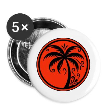 Palm tree icon beach - Buttons large 2.2''/56 mm (5-pack) - white - Front