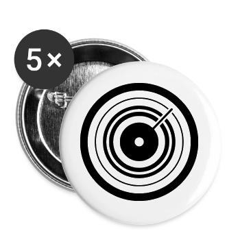 Cible Flèche Icône de Fléchette - Lot de 5 grands badges (56 mm) - blanc - Devant