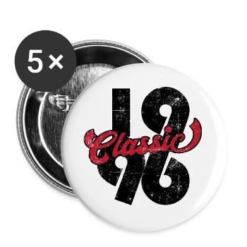 Vintage 1996 - Buttons large 2.2''/56 mm (5-pack) - white - Front