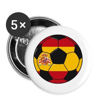 Football_team_Spain - Lot de 5 grands badges (56 mm) - blanc - Devant