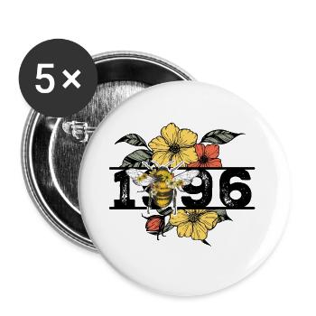 Vintage 1996 - Buttons large 2.2''/56 mm (5-pack) - white - Front