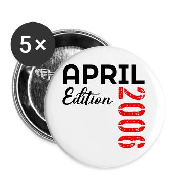 21st Birthday 2006 April - Buttons large 2.2''/56 mm (5-pack) - white - Front