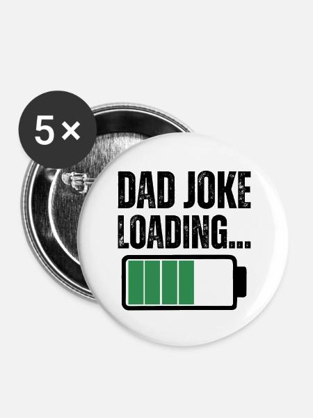 PAPA-WITZ - Buttons groß 56 mm (5er Pack) - Weiß