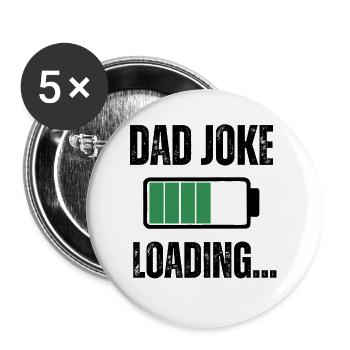 BLAGUE DE PAPA - Lot de 5 grands badges (56 mm) - blanc - Devant