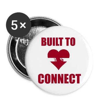Construits pour connecter les âmes d’amour se trouvent - Lot de 5 grands badges (56 mm) - blanc - Devant