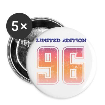 Vintage 1996 - Buttons large 2.2''/56 mm (5-pack) - white - Front