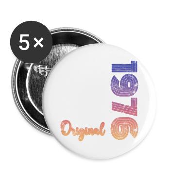Millésime 1976 - Lot de 5 grands badges (56 mm) - blanc - Devant