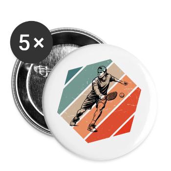 Pickleball Coach Gift for Pickleball Game Fans - Buttons large 2.2''/56 mm (5-pack) - white - Front