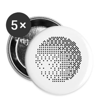 Conception en cercle à partir des points - Lot de 5 grands badges (56 mm) - blanc - Devant