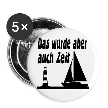 Segeln - Buttons groß 56 mm (5er Pack) - Weiß - Vorne