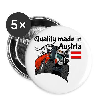 quality_made_in_austria - Buttons groß 56 mm (5er Pack) - Weiß - Vorne