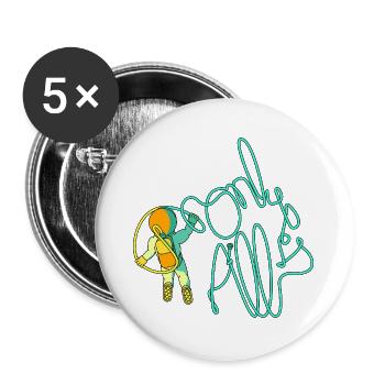 SEULEMENT C’EST TOUT - Lot de 5 grands badges (56 mm) - blanc - Devant