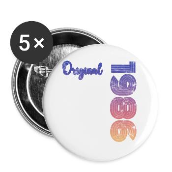 Millésime 1986 - Lot de 5 grands badges (56 mm) - blanc - Devant
