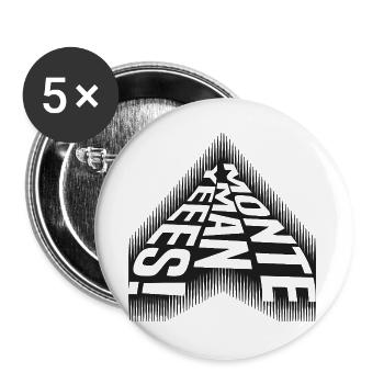 Monte Man Yeees - Cool Saying - Buttons large 2.2''/56 mm (5-pack) - white - Front
