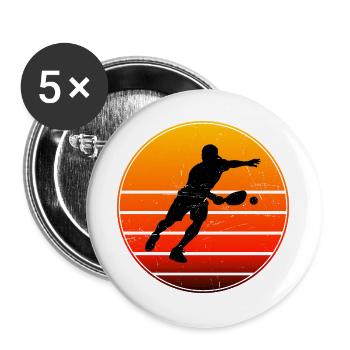 Pickleball player Idee für pickleball players Fans - Buttons groß 56 mm (5er Pack) - Weiß - Vorne
