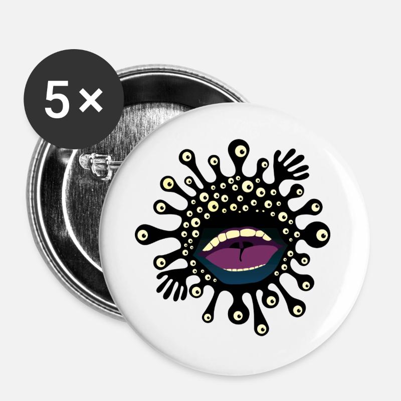 BACTERIA - Buttons large 2.2''/56 mm (5-pack) - white