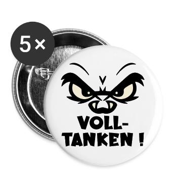 Emotionen Volltanken - Buttons groß 56 mm (5er Pack) - Weiß - Vorne