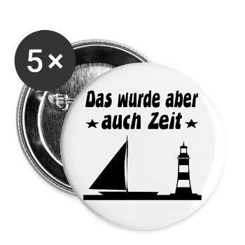 Segeln - Buttons groß 56 mm (5er Pack) - Weiß - Vorne