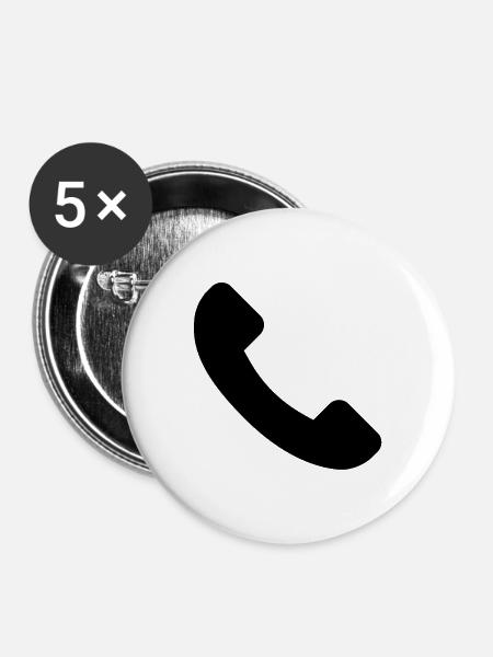 Telefon - Buttons groß 56 mm (5er Pack) - Weiß