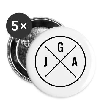 Enterrement de vie de garçon - Lot de 5 grands badges (56 mm) - blanc - Devant