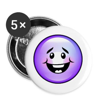 Niedliche Lila Blase - Buttons groß 56 mm (5er Pack) - Weiß - Vorne