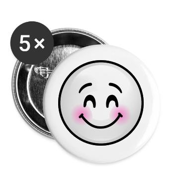 Niedliche graue Blase - Buttons groß 56 mm (5er Pack) - Weiß - Vorne