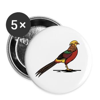 Snipe Wilderness Feuchtgebiete - Buttons groß 56 mm (5er Pack) - Weiß - Vorne