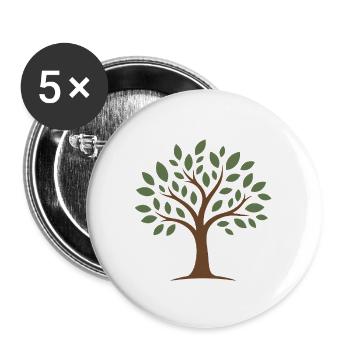 Tree of Hope - Buttons large 2.2''/56 mm (5-pack) - white - Front