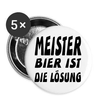 Meister - Buttons groß 56 mm (5er Pack) - Weiß - Vorne