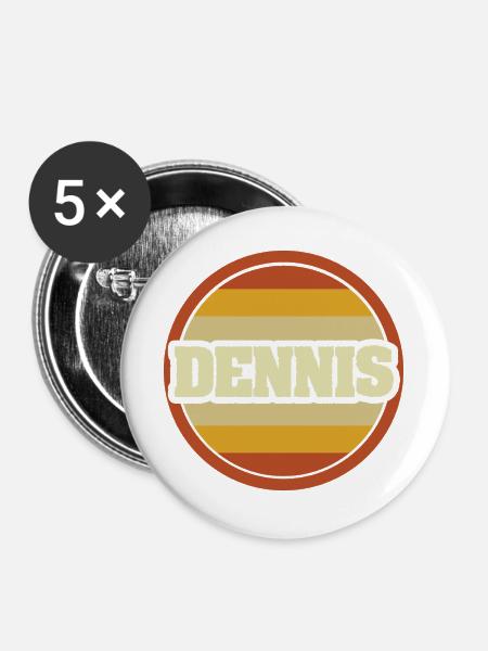 Legendaer Dennis - Buttons groß 56 mm (5er Pack) - Weiß