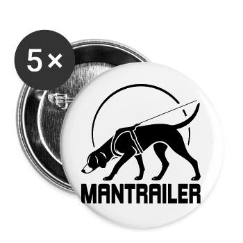 Foxhound MANTRAILER Suchhunde Hunde Hund Wilsigns - Buttons groß 56 mm (5er Pack) - Weiß - Vorne