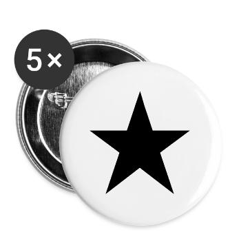 star - Buttons large 2.2''/56 mm (5-pack) - white - Front