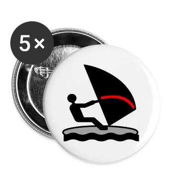 Surfing - Buttons large 2.2''/56 mm (5-pack) - white - Front
