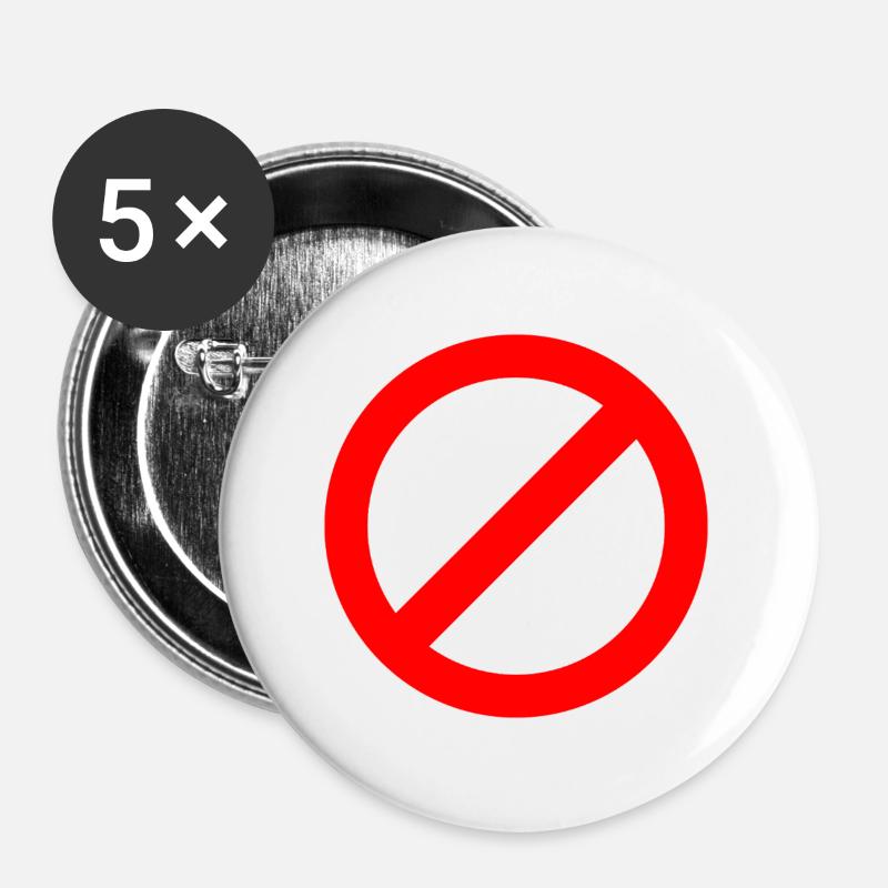 Not Allowed - Buttons large 2.2''/56 mm (5-pack) - white